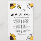 ブンブンいう音Honey Bee彼女はむしろ赤ちゃんシャワーのゲーム 便箋 (正面/裏面)