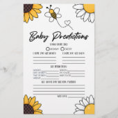 ブンブンいう音Honey Bee Baby Shower予測活動 便箋 (正面)