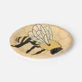 ブンブンブン蜂ハニカムミツバチの巣 ペーパープレート (アングル)