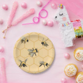 ブンブン蜂ハニカム ペーパープレート (パーティー)