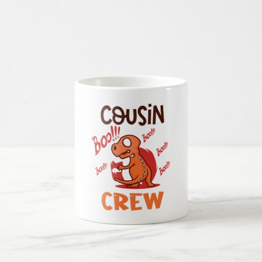 ブーいとこのクルーのハロウィーン恐竜の不気味衣装 コーヒーマグカップ (中央)