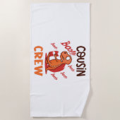 ブーいとこのクルーのハロウィーン恐竜の不気味衣装 ビーチタオル (正面)