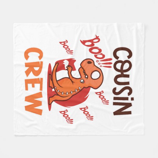 ブーいとこのクルーのハロウィーン恐竜の不気味衣装 フリースブランケット (正面(横))