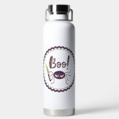 ブーおかしいハロウィーンスパイダーキャラクターナイフの手 ウォーターボトル (背面)