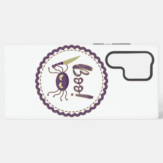 ブーおかしいハロウィーンスパイダーキャラクターナイフの手 SAMSUNG GALAXYケース (裏面横)