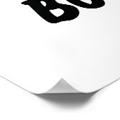 ブーおかしい得ハロウィーン幽霊パンを持っている ポスター (角)