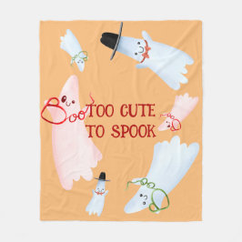 ブーおもしろいキュートリトル幽霊ハロウィーンベビー子供部屋 フリースブランケット