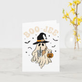 ブーおもしろいジ幽霊ハロウィンブー幽霊不気味 カード (黄色い花)