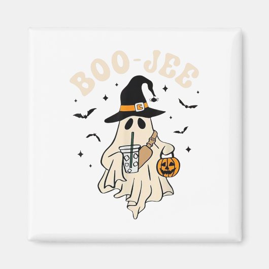 ブーおもしろいジ幽霊ハロウィンブー幽霊不気味 マグネット (正面)