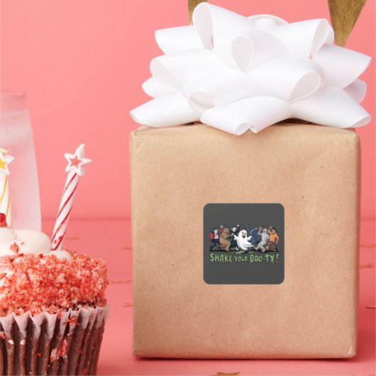 ブーおもしろいティ・バンパイア・ミイラ幽霊 スクエアシール (パーティー)