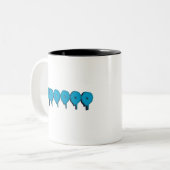 ブーおもしろい幽霊文字 ツートーンマグカップ (正面左)