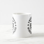 ブーからの新鮮なコーヒーに叫びと砂糖を添えて コーヒーマグカップ (中央)