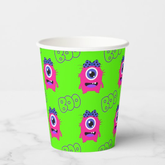 ブーかわいいおもしろいモ不気味スター 紙コップ (裏面)