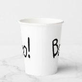 ブーかわいいシンプルタイポグラフィハロウィン 紙コップ (右)