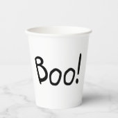 ブーかわいいシンプルタイポグラフィハロウィン 紙コップ (正面)