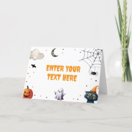 ブーかわいいハロウィーン幽霊フードラベル誕生日パーティー サンキューカード