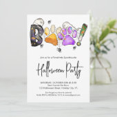 ブーかわいいペットポープリントドックラバーハローウィンパーティ 招待状 (スタンド正面)