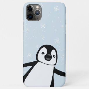 ブーかわいいペンギンウィンタースノーイラストレーション iPhone 11 PRO MAXケース