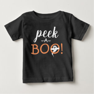 ブーかわいい幽霊おかし不気味いハロウィーン引用文 ベビーTシャツ
