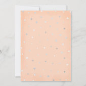 ブーかわいい桃の幽霊赤ちゃんシャワーをのぞく 招待状 (裏面)