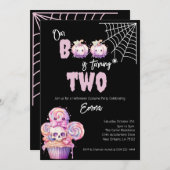 ブーが2ハロウィーン2回目の誕生日を迎える 招待状 (正面/裏面)