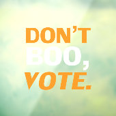 ブーしないで、オレンジ色の白いハロウィーンの装飾に投票 ウィンドウサイン (シート3)