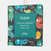 ブーたこ可愛いカラフル子供パーソナライズされた写真 セラミックオーナメント (左)