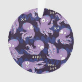 ブーたこ可愛い紫色の子供服&デコル オーナメント (正面)