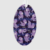 ブーたこ可愛い紫色の子供服&デコル オーナメント (正面)