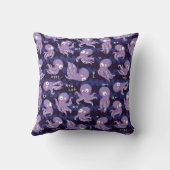 ブーたこ可愛い紫色の子供服&デコル クッション (裏面)