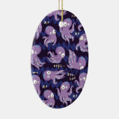 ブーたこ可愛い紫色の子供服&デコル セラミックオーナメント (右)