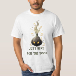 ブーだけを楽しみに来たの。幽霊の黒玉ねぎ Tシャツ