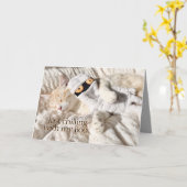 ブーで冷めるかわいい猫たち カード (黄色い花)