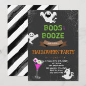ブーとお酒のハロウィンパーティー招待状 招待状 (正面/裏面)