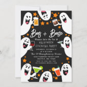ブーとお酒 ハロウィン 大人のパーティーグッズ 招待状 (正面)