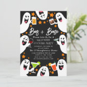 ブーとお酒 ハロウィン 大人のパーティーグッズ 招待状 (スタンド正面)
