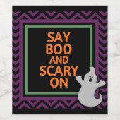 ブーとか怖いって言ってハローウィンパーティ ワインラベル (シングルラベル)