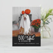 ブーと可愛くてお化けなハロウィン写真 カード (スタンド正面)