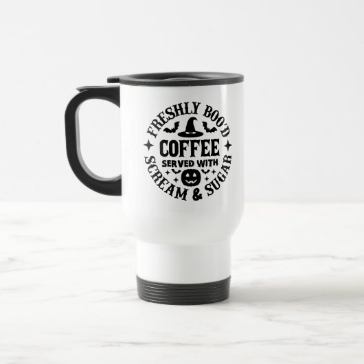 ブーと呑んだコーヒーに叫びと砂糖を トラベルマグ (左)