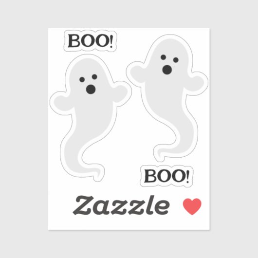 ブーと幽霊2人!カスタムカットビニールシール シール (シート)
