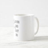 ブーと怖いオンを言う – 面白いハロウィーン コーヒーマグカップ (正面右)