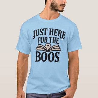 ブーに会いに来ただけのハロウィーン本好き Tシャツ