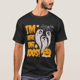 ブーに会いに来たよ!ハロウィンに友好的な幽霊3体 Tシャツ