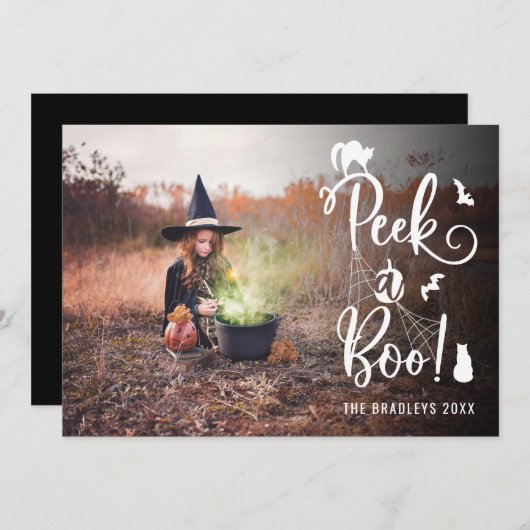 ブーのハロウィンフォトカードを見る 案内状 (正面/裏面)