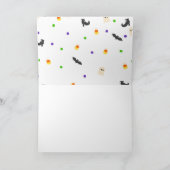 ブーのハロウィーンの赤ちゃんシャワーを覗く サンキューカード (内部)