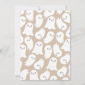 ブーのハロウィーンの赤ちゃんシャワーを覗く 招待状 (裏面)