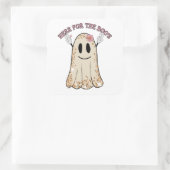 ブーの不気味なハロウィンおもしろい幽霊に スクエアシール (バッグ)