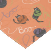 ブーの効いた黒猫とヤーンのハロウィン テーブルクロス (アングル)