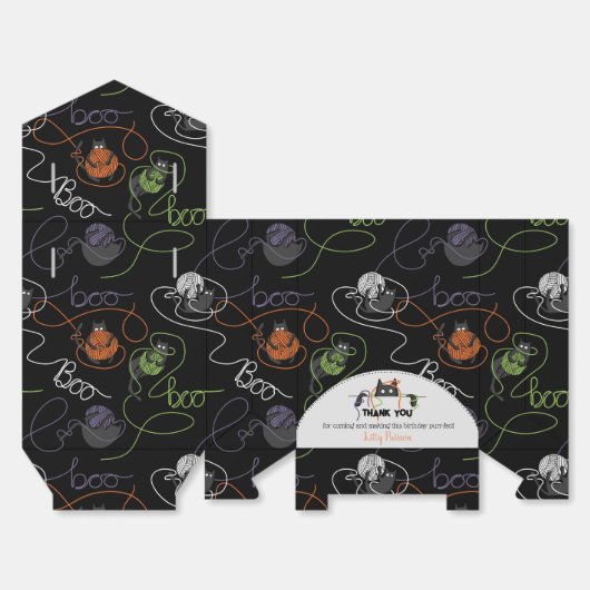 ブーの効いた黒猫とヤーンのハロウィン フェイバーボックス (見開き)