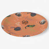 ブーの効いた黒猫とヤーンのハロウィン ペーパープレート (アングル)